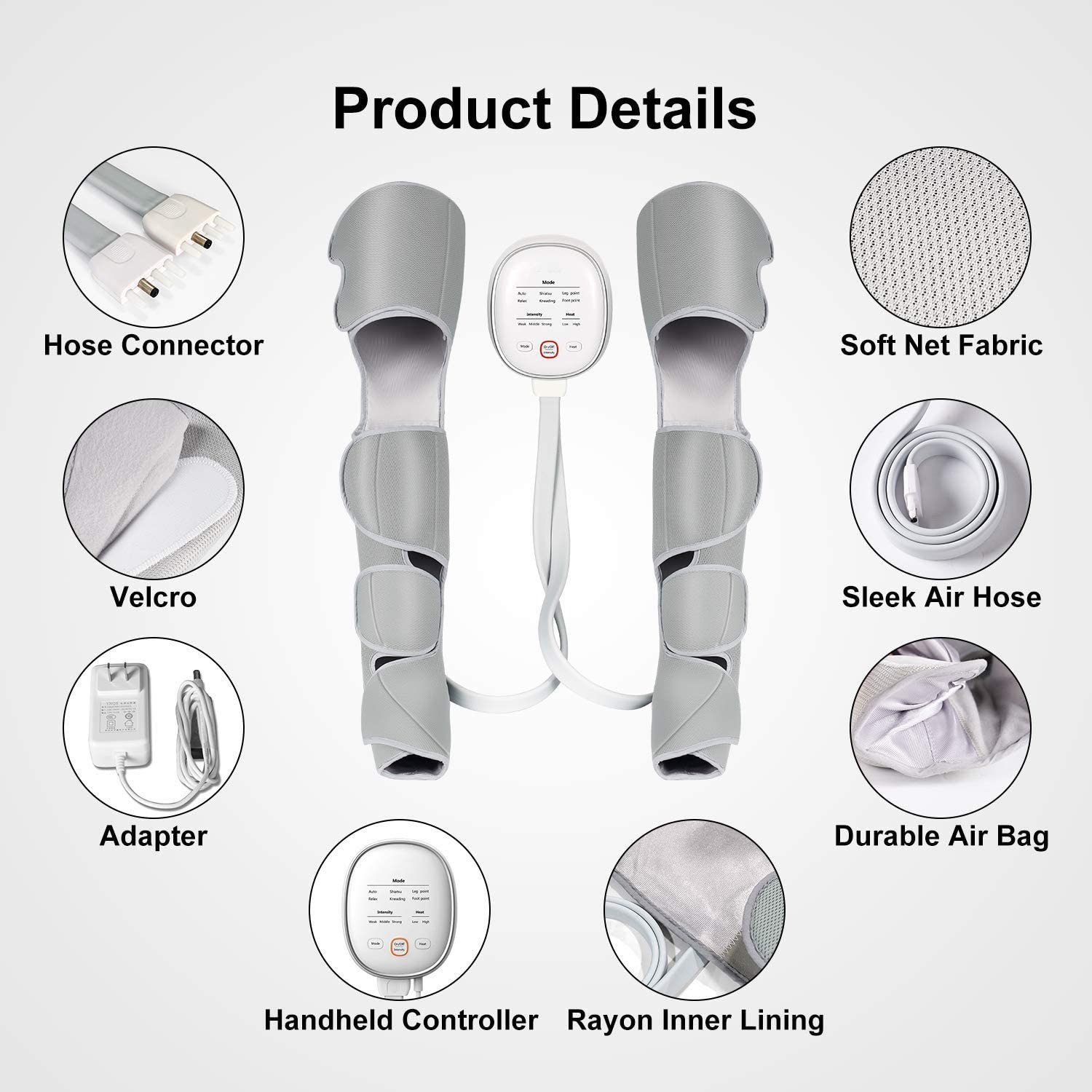 обручи ноги сжатия воздуха Massager ноги воздушного давления 110V 240V для отека