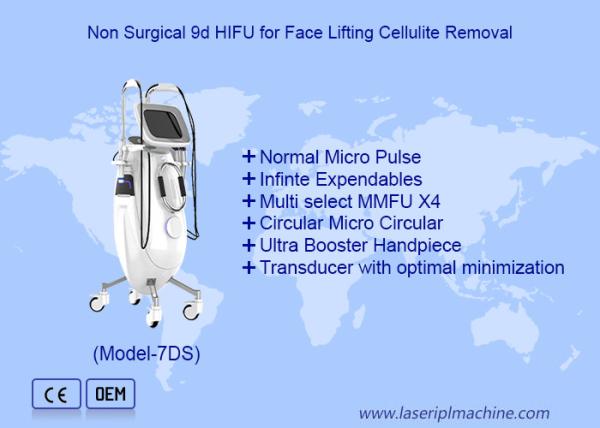 Máquina de emagrecimento não cirúrgico 9D HIFU de remoção de gordura Rejuvenescimento da pele