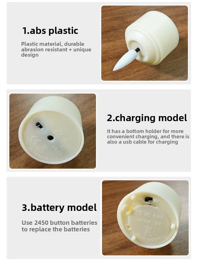 Flameless Electric Tea Lights Matte Battery Operated Tea Lights With Timer