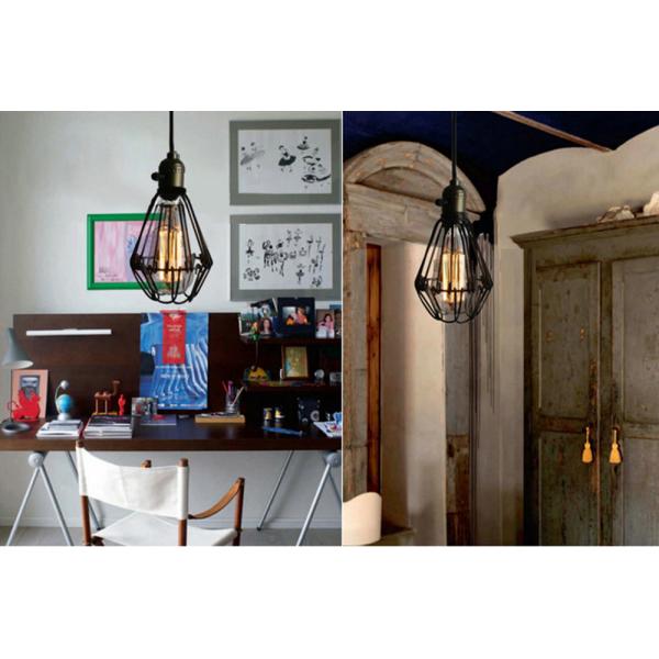 Classic Black Nordic Industrial Lampshade Cover Guard Birdcage Vintage Pendant Lights