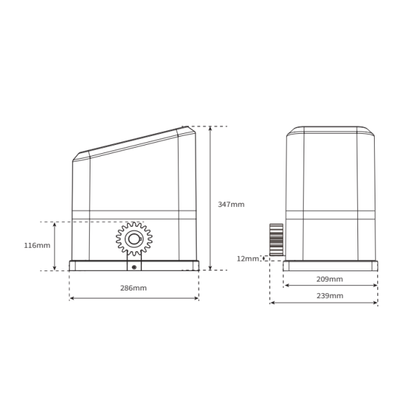 Servo Motor Sliding Gate Opener with 3000KG Loading Weight and WiFi Interface Remote Control