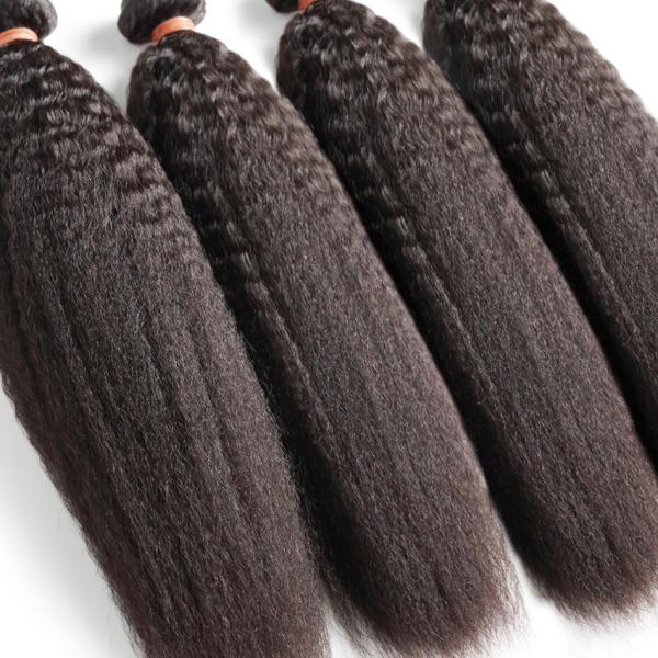 O cabelo encaracolado perverso de Yaki empacota mulheres 100 extensões do cabelo humano não químicas