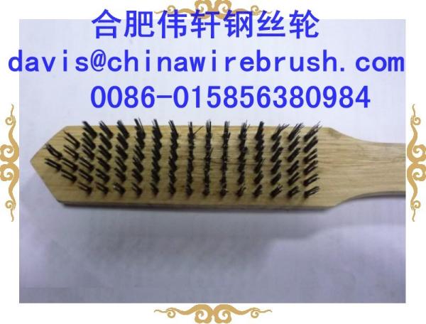 2+3+4 Row Metal Wire Brush Set In Wooden Handle