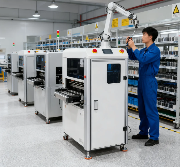 Mobile intelligent surface mount workstation (flexible production line type)