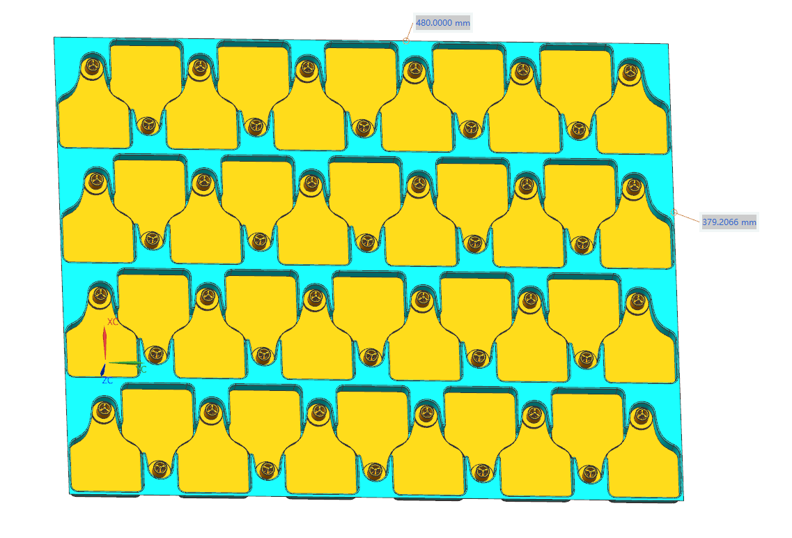 High Precision RFID Animal Ear Tag Mold with Long Mold Life and Multi-Cavity Design for Livestock Identification