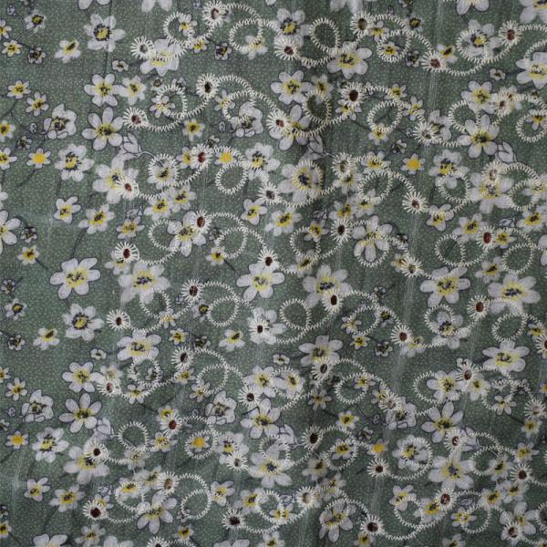 Jacquard Embroidered Polyester Cotton Fabrics For Garment Dress Textile Fabric