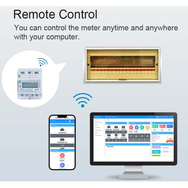 Счетчик энергии Iot GSM 4P умный предоплаченный Pre оплачивает силе умный метр 65Hz