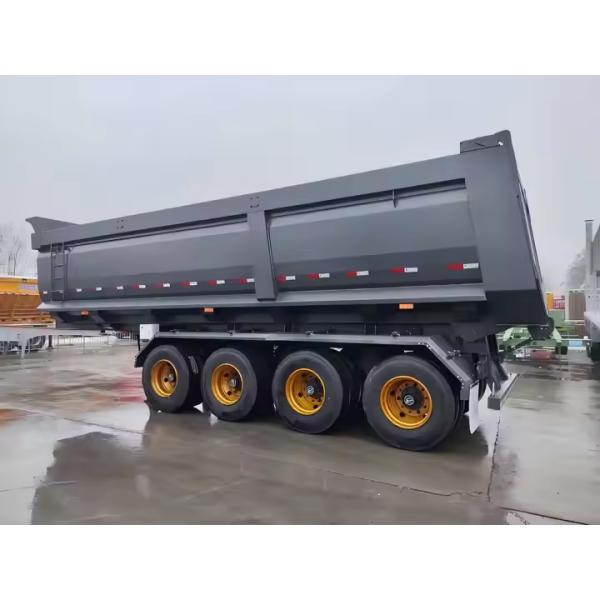 4 Axle 60 Ton Transport Coal Ore Sand Bauxite Manganese Marble Rock Steel Building Material End Dump Back Tipper Semi Trailer