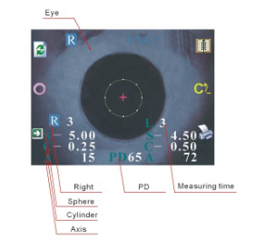 2.0mm Pupil Thermal Printing Optical Refractometer Auto Fog