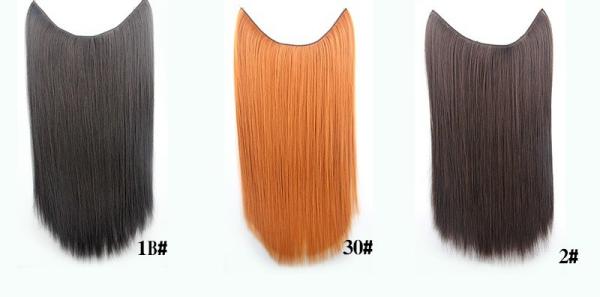 Tangle Free Natural Synthetic Colored Hair Extensions Clip In with 16