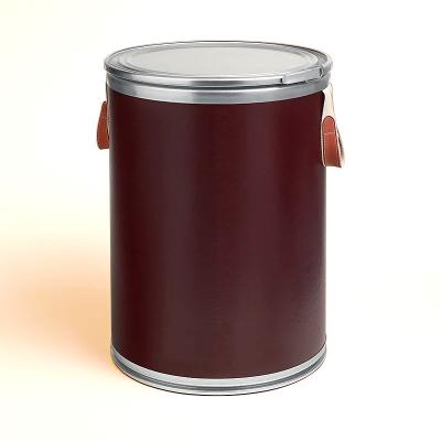 Luxury Leather Saddle-Style Storage Bucket – Handcrafted Decorative Fiber Drum