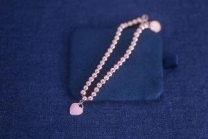 Stretch Hypoallergenic Sterling Silver Bracelet Bangle Enamel Love Rose Gold