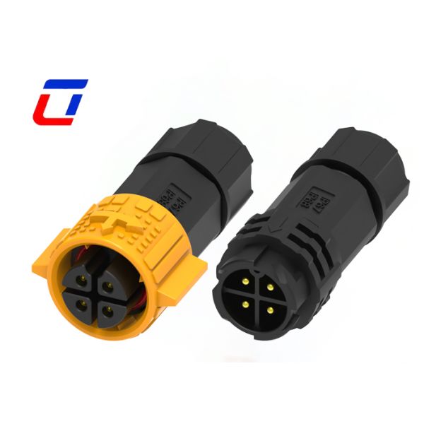 300V 4 Pin M19 Waterproof Connector Male To Female IP67 Circular Connectors