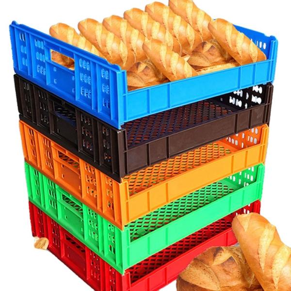 専門パン箱 パン屋とスーパーマーケット用 食品安全,食用,洗える,赤いプラスチックボックス