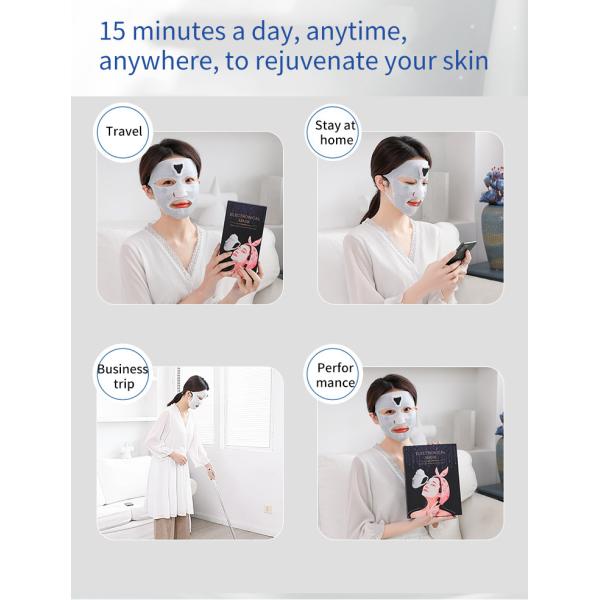 5 morceaux de silicone réutilisable de couverture faciale de masque hydratant le masque de peau de silicone de visage