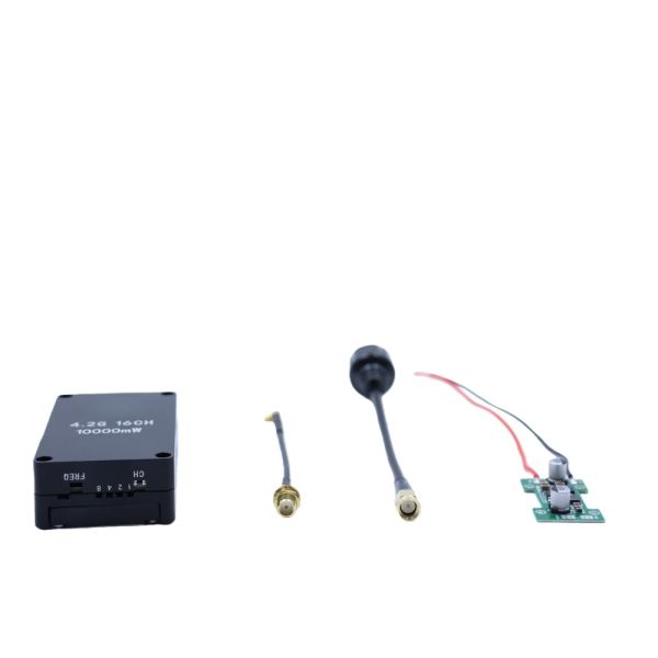 High-Power 4.2GHz Video Transmitter with 15 Channels and 8-10W Peak RF Power for Long-Range FPV Racing