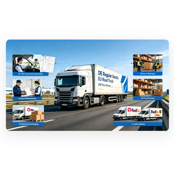 DDP Shipping to EU Door Delivery Service Truck transport For Regular Goods