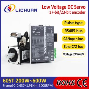 Lichuan DC Servo Motor Drivers Kit DS2-10P/R/C/E Low Voltage 1.27N.m 400W 24/48V