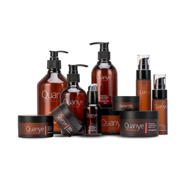 Family Group Shampoo Plastic Bottle For Body Wash 200ml 1000ml Amber Color Lotion Pump