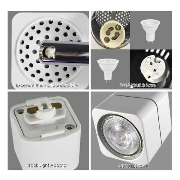 Commercial Black White Track Light Home Clothing Store 6W 10w Square Spotlight