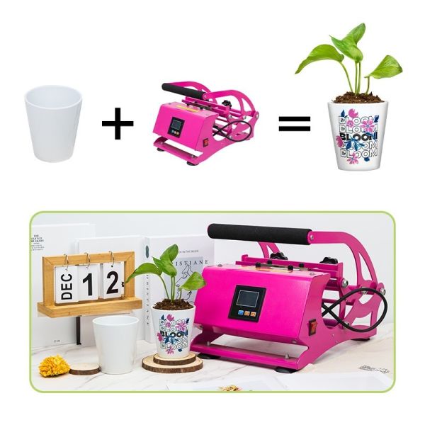 White Blank 12oz Sublimation Ceramic Flower Pots Custom Logo Ceramic Flower Pot Planters