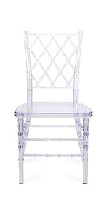 Clear Dining Chairs Crystal Transparent Seat, Modern Dining Chairs, Side Chairs for Wedding Party Event Reception