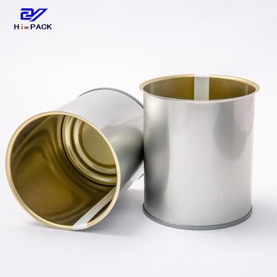 Cylinder Custom Tin Containers 3 Pieces Tin Packaging For Food