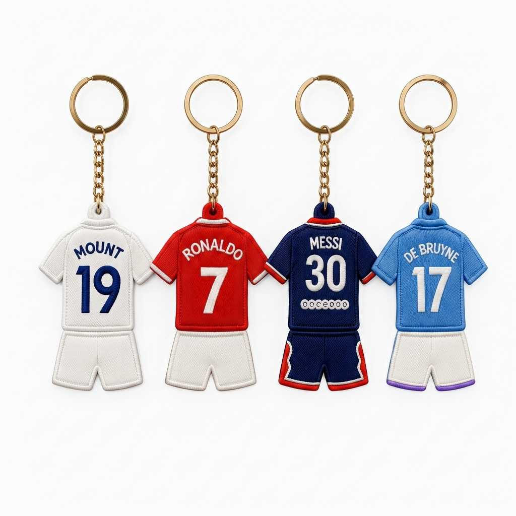 Customized Embroidery Large Pattern for System Complete Seamless Exquisite 3D Rubber Edging Lightweight Carabiner Keychain