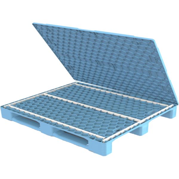 1400X1100mm steel reinforced hygienic stackingHeavy duty reusable plastic pallet for storage