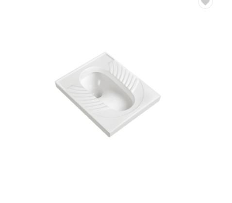 Glossy White Squat Pan Toilet anti leakage Squatting Toilet Bowl