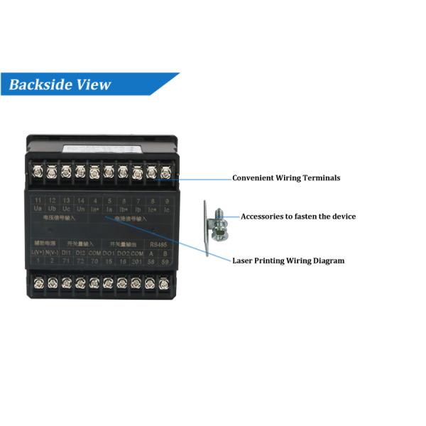 High Quality New design  series 96*96mmThree Phase LCD AVHz,kwh Multi-function Multimeters