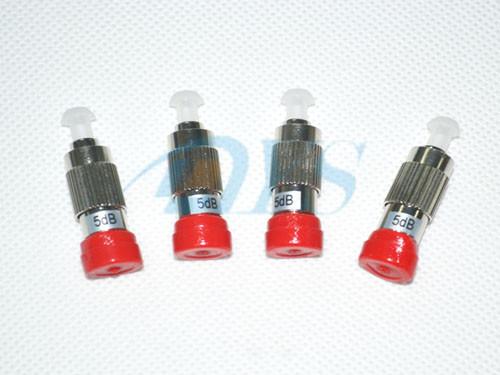 Precision Ceramic Ferrule Fiber Optical Attenuator FC 5dB  , Low Back Reflection