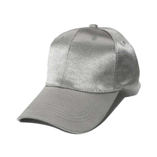 Spring/Summer Silk Satin Solid Color Casual Baseball Cap for men and women