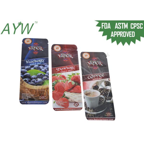 Three Side Seal Food Packaging Bags For Various Flavoured Solid Drink Storage