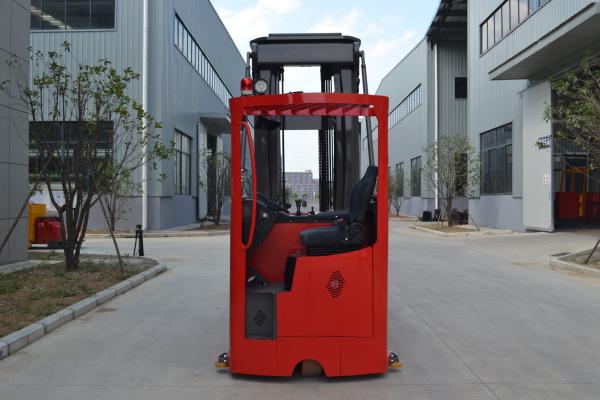 Seated type 1.5t electric 3-way pallet stacker with lithium battery optional for Narrow Aisle and Cold Storage Use