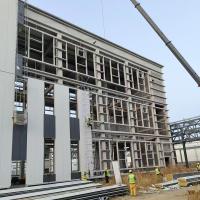 Fire Resistance Steel Frame Building Construction High Durability Prefab Metal Warehouses