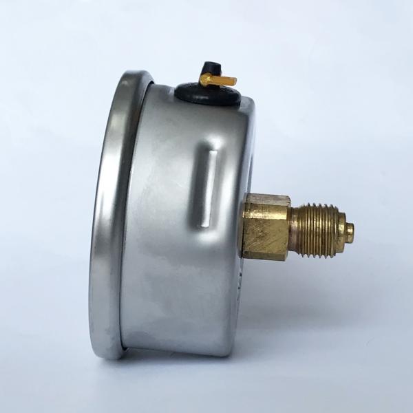 304SS Flanged Pressure Gauge Axial Mount Oil Filled Pressure Gauge Stainless Steel Case