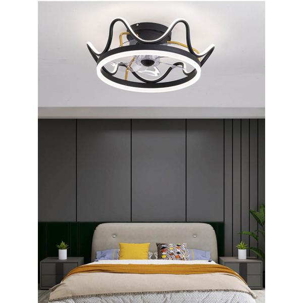 Living Room Modern Simple Ceiling Fan with Aluminum Iron Base and 20000 Working Hours