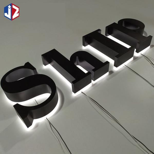 Waterproof LED Backlit Signage Acrylic Black Titanium For Logo