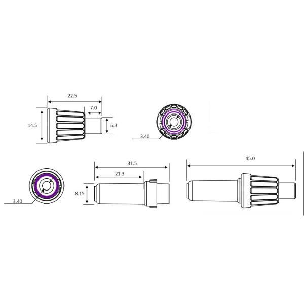 tipo de vivienda blanco plomado en línea tenedores del fusible del tubo de vidrio de la baquelita del alambre 22AWG de 5.2x20m m del fusible