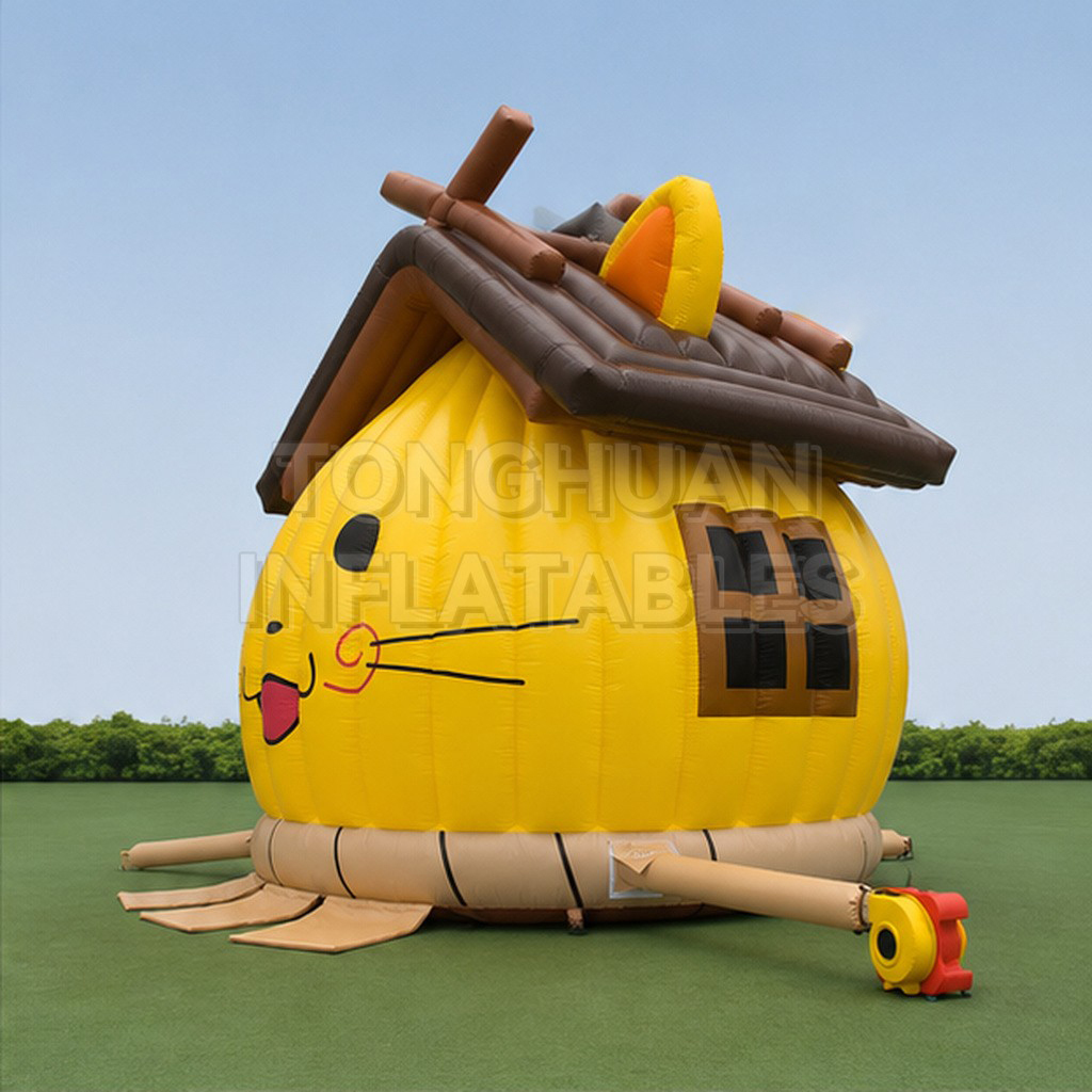 Cartoon Cat Inflatable Bounce House for Commercial Rental and Kids Entertainment