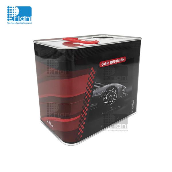2.5L de peinture solvant boîtes d'étain en fer blanc boîtes de peinture en métal écologique emballage recyclable