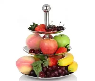 Cestas de frutas de aço inoxidável de nível 2 desmontáveis