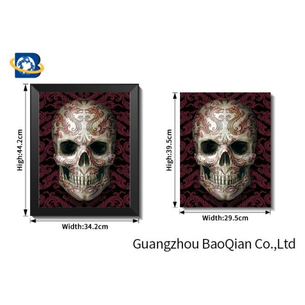 Stereograph Printing Lenticular Flip Creative Amazing Skull Decorative Waterproof Wallpaper