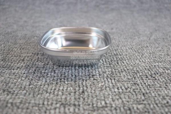 Restaurant rectangular serving tray Japanese sushi dinner set sauce metal steel serving dishes for banquet