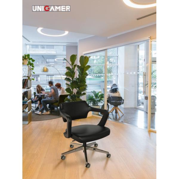 Haute réglable en cuir de chaise pivotante de bureau exécutif d'unité centrale