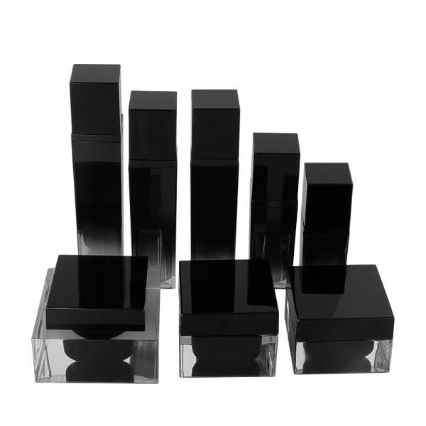 Контейнер сливк бутылки 30g 50g насоса лосьона Eco дружелюбный акриловый квадратный косметический 30ml 50ml