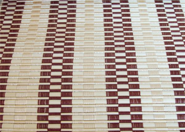 Long Outdoor Roll Up Bamboo Shades Natural Dyed Color High Strength