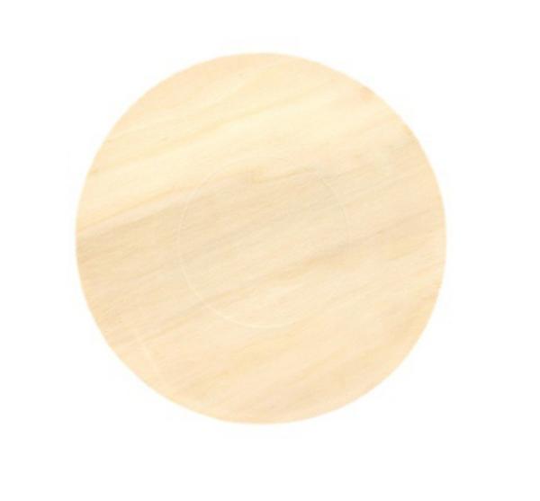 Wooden Bio Disposable Plates Recyclable Party Plates For Camping 165x15mm