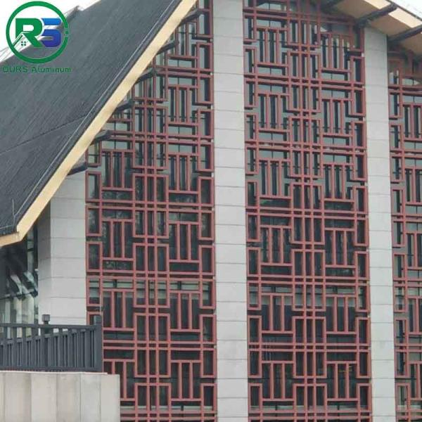 Ремесленничество металла грилей алюминиевого окна Woodgrain круглое